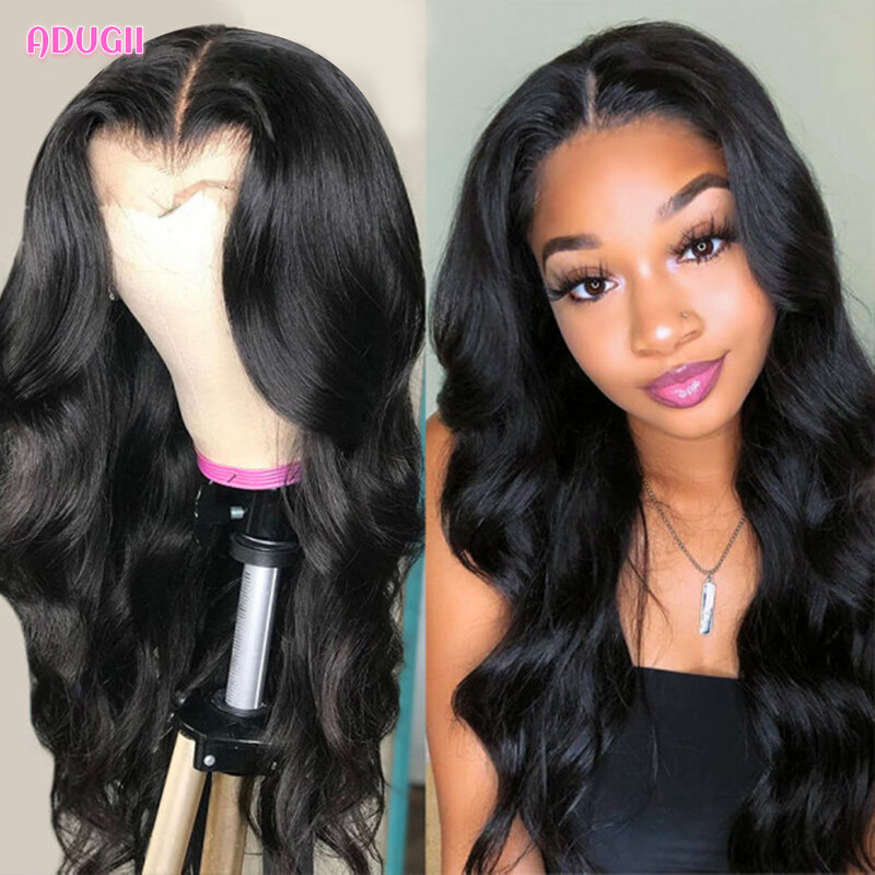 Lace Front Human Hair Wigs For Black Women Brazilian Body Wave 13X4 Lace Frontal Wig Transparent 4X4 Lace Closure Wig