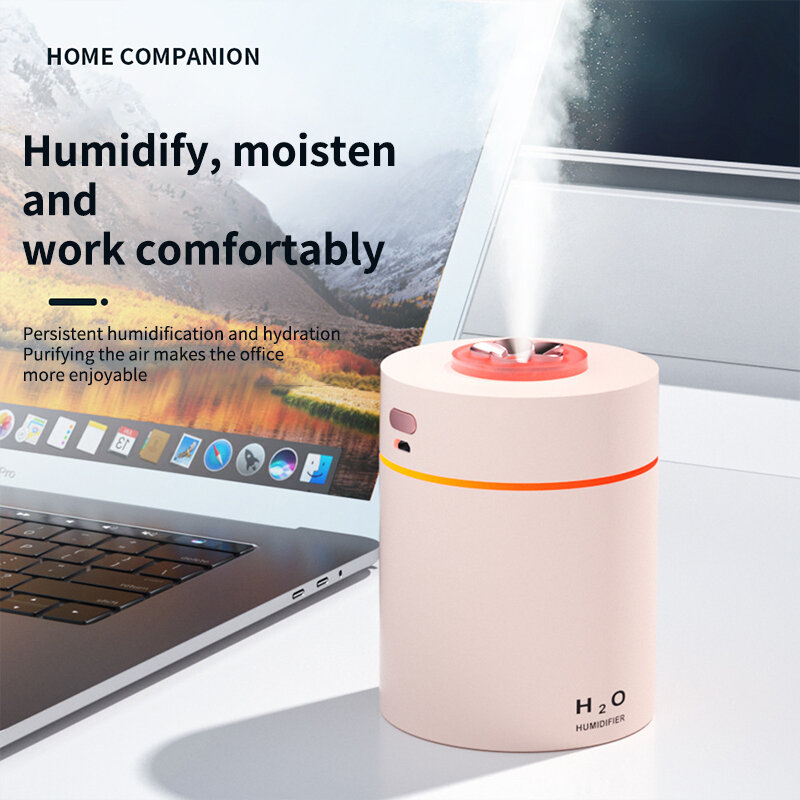 EZSOZO 250ML USB Humidifier หัวฉีดเดี่ยวเย็น Mist Aroma Diffuser ครัวเรือนเครื่องฟอกอากาศ Humidifier Air Treatment Appliance