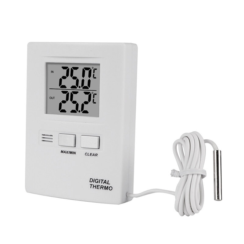 Sensor de temperatura digital medidor de umidade grande tela display termômetro higrômetro medidor para escritório doméstico