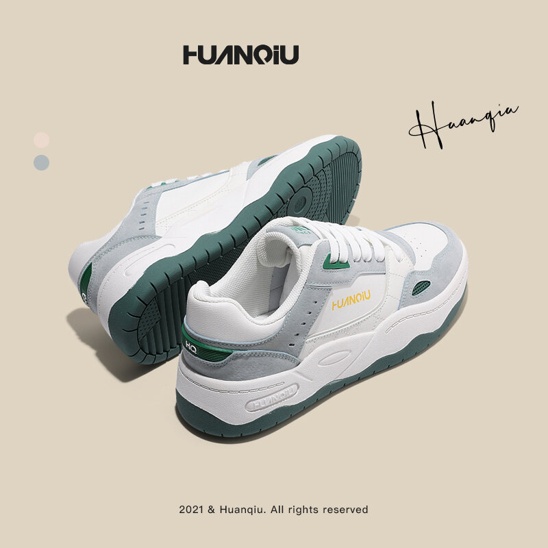 HUANQIU – chaussures vulcanisées de luxe pour femmes, baskets à plateforme, chaussures de Tennis respirantes et décontractées, bleues, à la mode, 2022