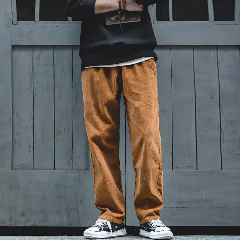 Pantalon large en velours pour homme streetwear