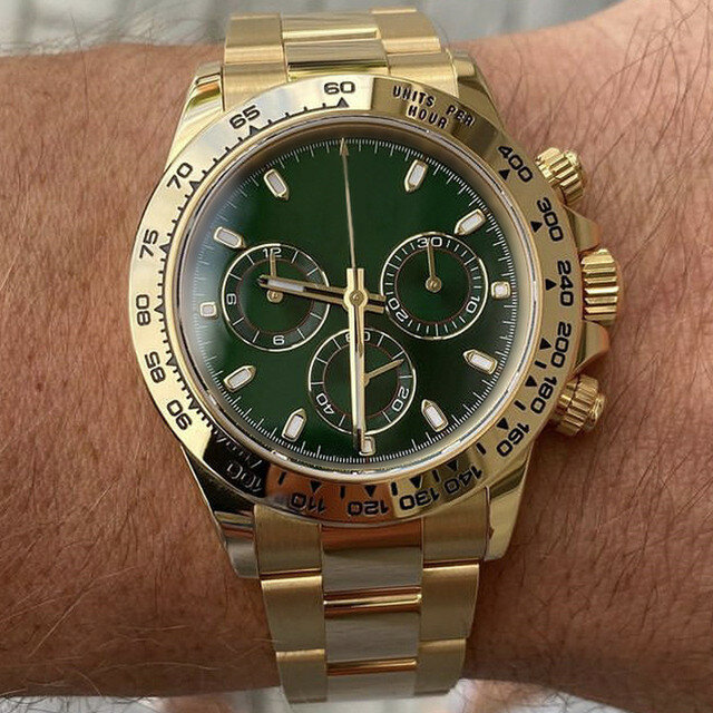 2022บุรุษนาฬิกา Sapphire สีดำทองสีเขียวอัตโนมัติ904L สแตนเลส Aaa คุณภาพสูง