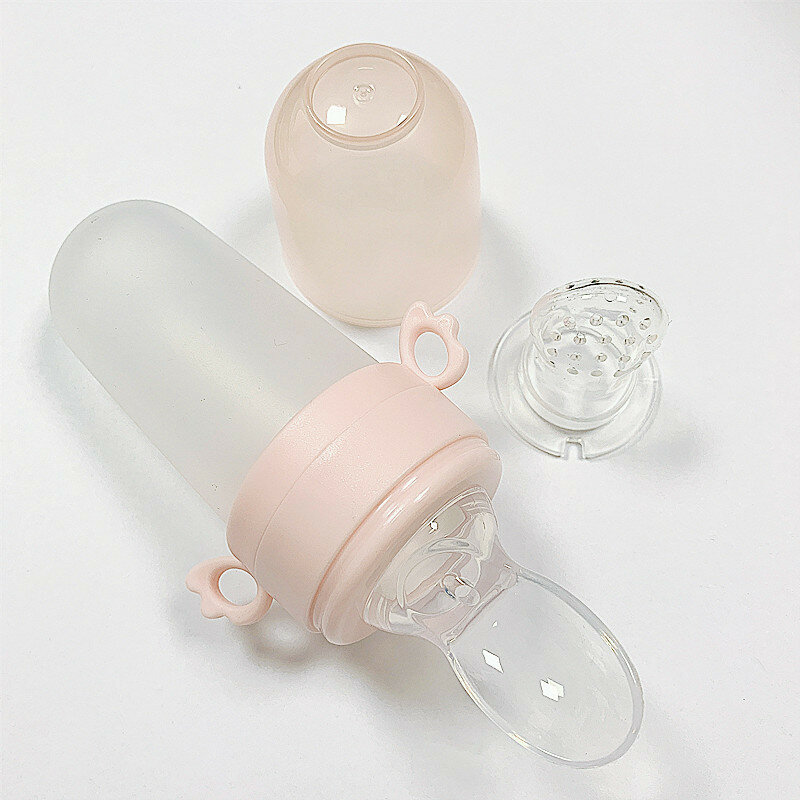 赤ちゃん用の授乳用ボトルと歯が生えるメッシュバッグ,シリコン歯が生えるリング,圧力ボトル,スプーン,食品器具