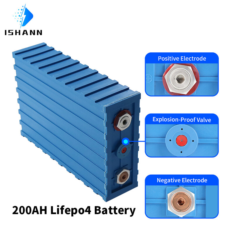 4-32 3.2V Lifepo4 200Ah Batteri DIY 12V 48V Lifepo4 Pin Dành Cho Cho RV Hệ Mặt Trời Người Cắm Trại xe Golf Ngoài Đường EU Mỹ Thuế Không