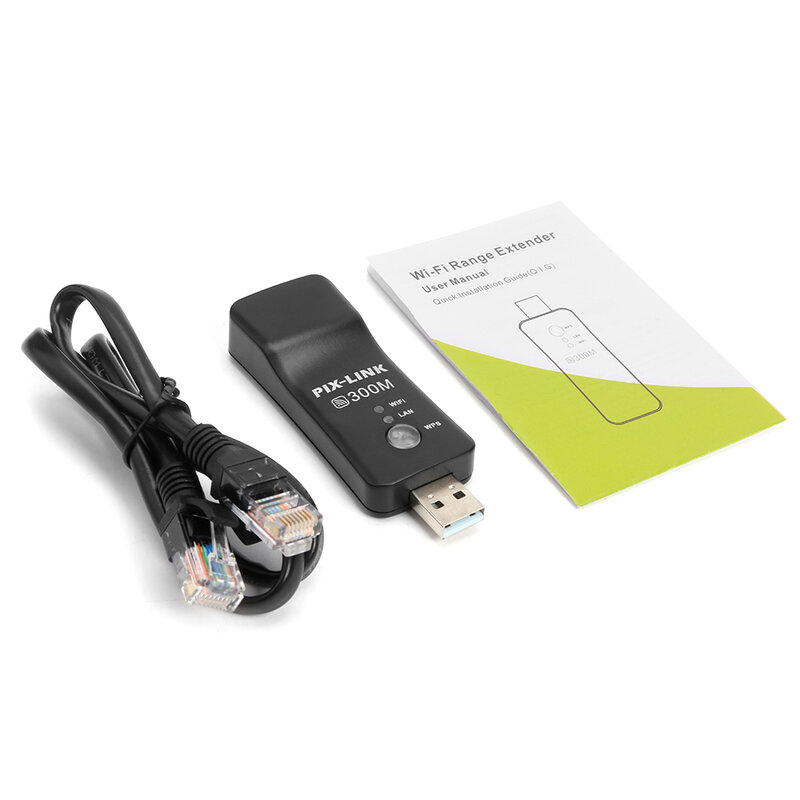 USB TV WiFi Dongle Adaptor 300Mbps Universal Wireless Receiver Kartu Jaringan RJ45 WPS Repeater untuk Samsung LG Sony Smart TV