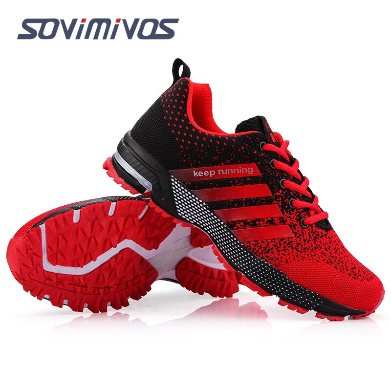 New 2019 Men Running Shoes Breathable Outdoor Sports Shoes Lightweight Sneakers for Women Comfortable Athletic Training Footwear