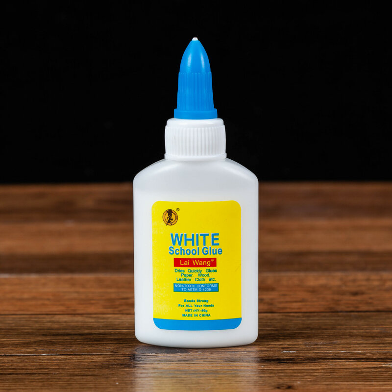 Colle Latex blanche 40ml, étiquette jaune, bricolage étudiant blanc fait à la main, Protection de l'environnement blanc non toxique 50ml 10473 35g