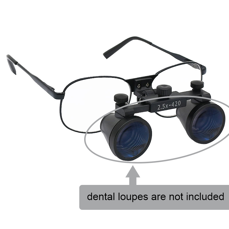 Ultra leve óculos para lupas dentárias armação de bronze para lupa binocular com furos de parafuso dental lupas acessórios