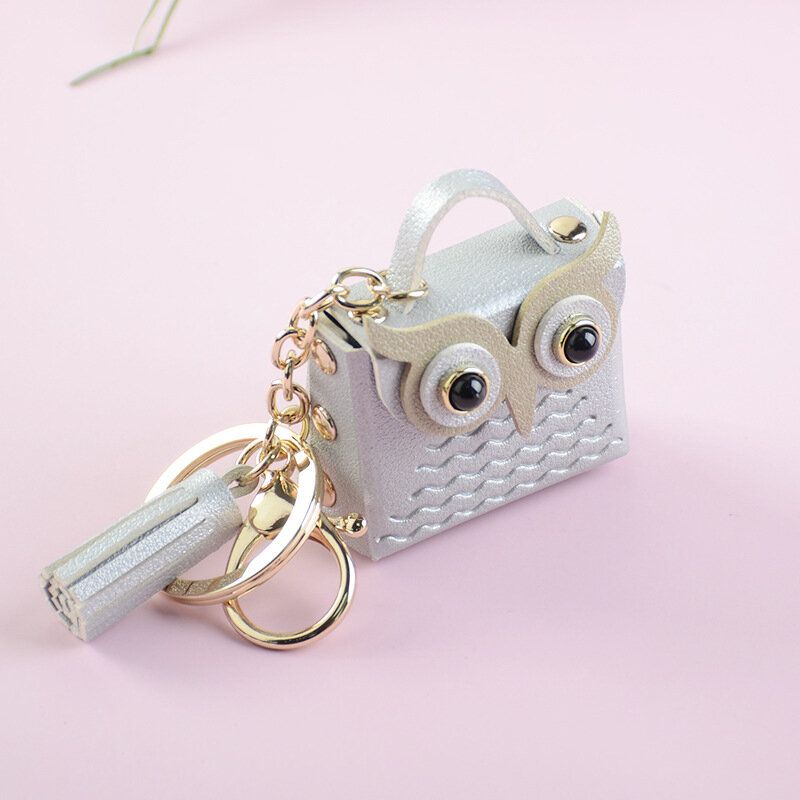 Owl Coin Purse Keychain Cartoon Mobile Phone Bag Small Pendant Bluetooth Headset Protective Cover Small Gift