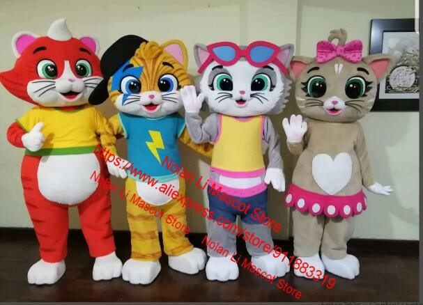 Mascote Flower Cat Costume, terno dos desenhos animados, Cosplay Jogo publicitário, presente de aniversário, alta qualidade, tamanho adulto 1056