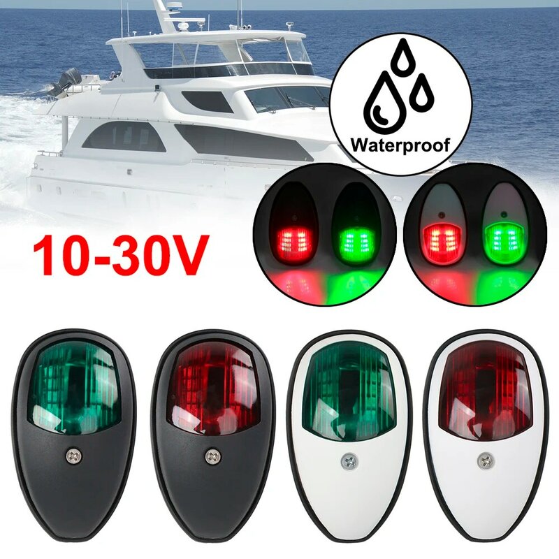 Feu de Navigation LED 10V-30V, 2 pièces/ensemble, pour bateau marin, Yacht, camion, remorque, Van, Starboard, Port, feu latéral, voyant d'avertissement