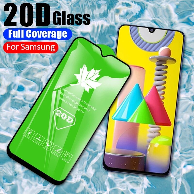 For Samsung Galaxy S21 S22 FE Plus A52 A72 A32 A22 A42 4G 5G A12 20D Explosion Proof Anti Scratch HD Tempered Glass Front Film