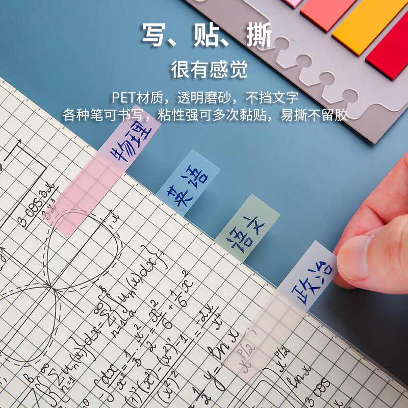 Корейские простые наклейки с индексом классификации цветов, набор водонепроницаемых этикеток, флуоресцентные офисные и школьные принадле...