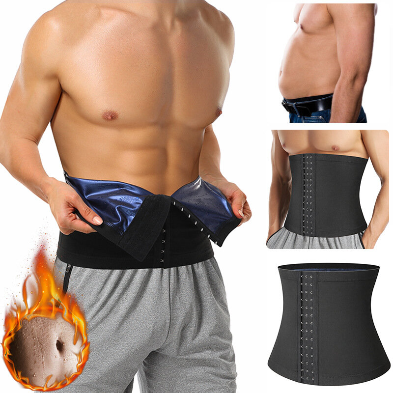 Uomo Sauna sudore Shaper cintura Thermo Tummy Control Shapewear dimagrante cintura allenamento vita allenatore corsetto palestra addome brucia grassi