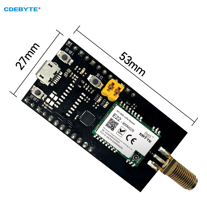SX1268 DIY Беспроводной Комплект для проверки LoRa фотосессия 22 дБм 7 км USB предварительно сваренный фотоэлемент совместимый с E07/E30/E220/E32/E22 IoT