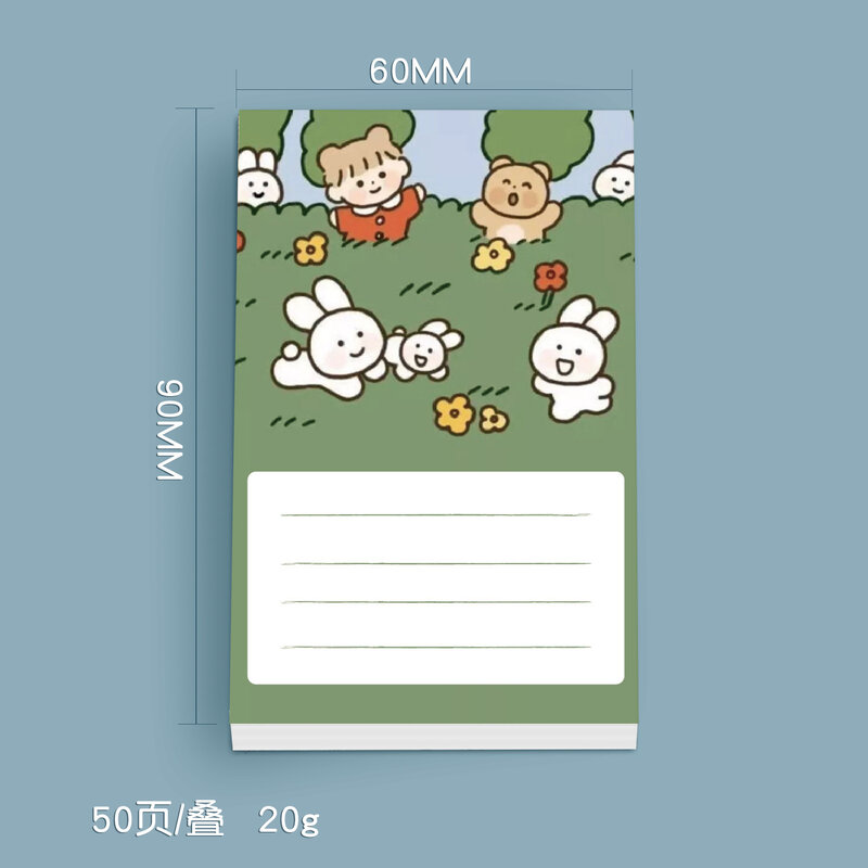 Cute Korean Creative Cartoon Sticky Note Message Office Students With Tearable Memo Pad Stationery Back To School Supplies Label