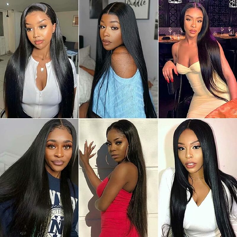 Remy Bone Straight Lace Front Human Hair Wigs Transparent13x4 Frontal Wigs Brazilian Hair Straight 28 30 4X4 Lace Closure Wigs