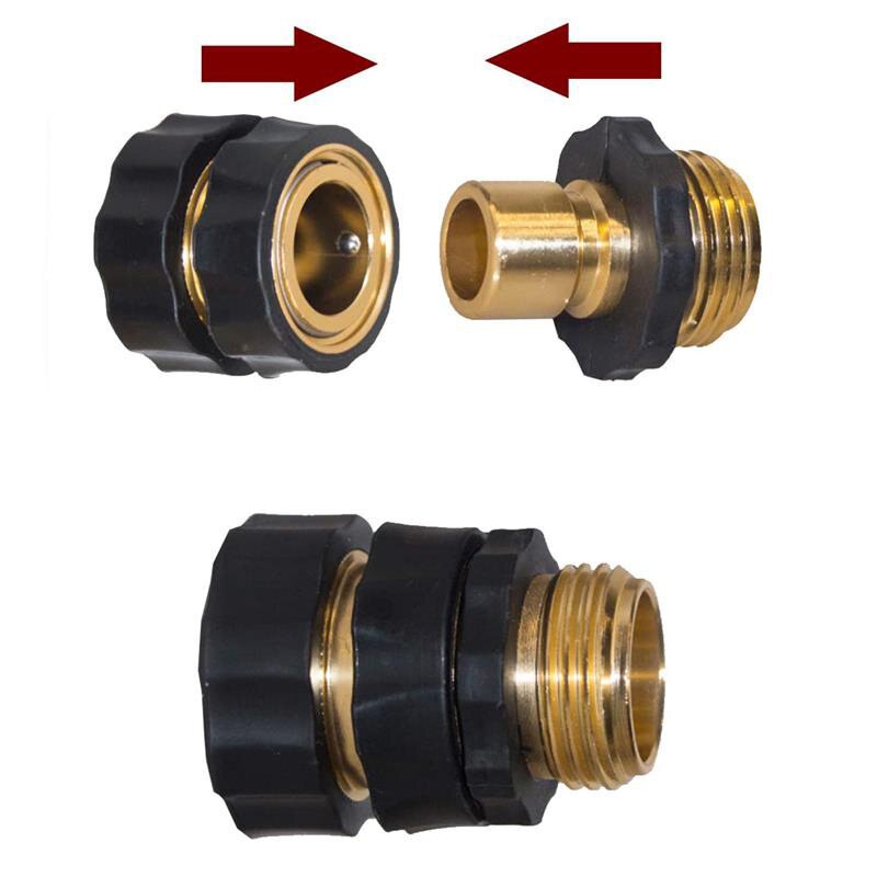 3/4 Inch Male And Female Set Universal Garden Hose Fitting Quick Connector Male To Female Hose Adapter Garden Hose Connector