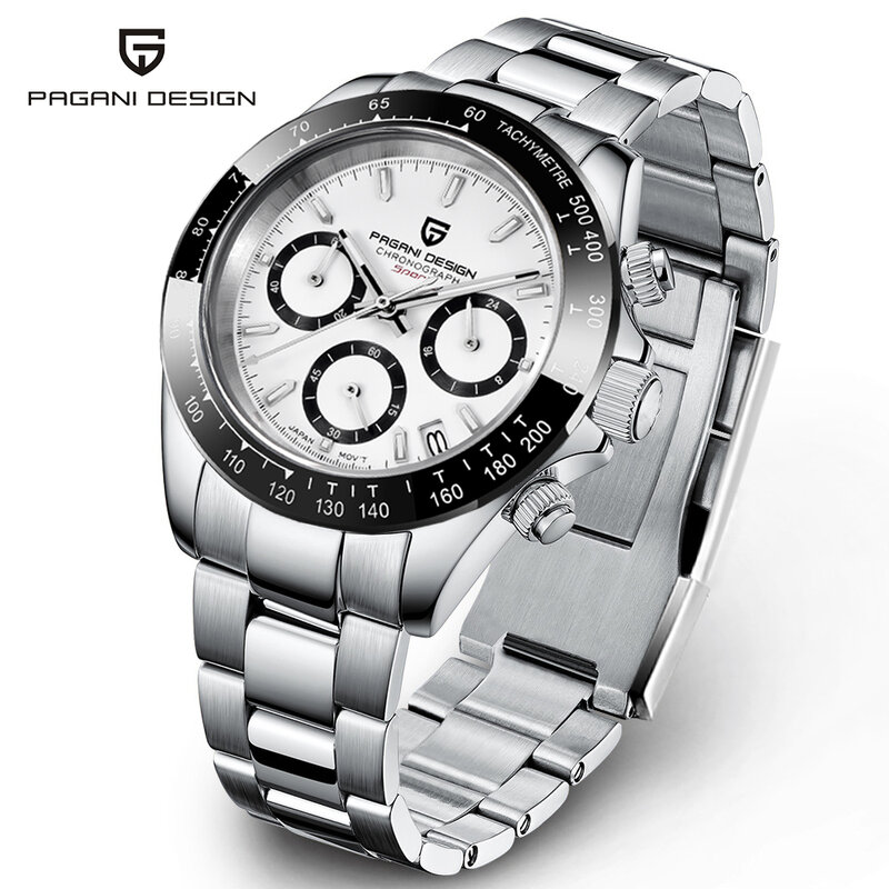 PAGANI Design-남성용 스포츠 쿼츠 시계, 사파이어 스테인레스 스틸 방수 크로노그래프 럭셔리 시계, 2022 년 신제품