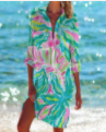الصيف المرأة قميص علوي مثير الخامس الرقبة مكتب عادية ثلاثية الأبعاد مطبوعة البوهيمي المرأة حفلة عادية الشمس حماية الشاطئ قميص