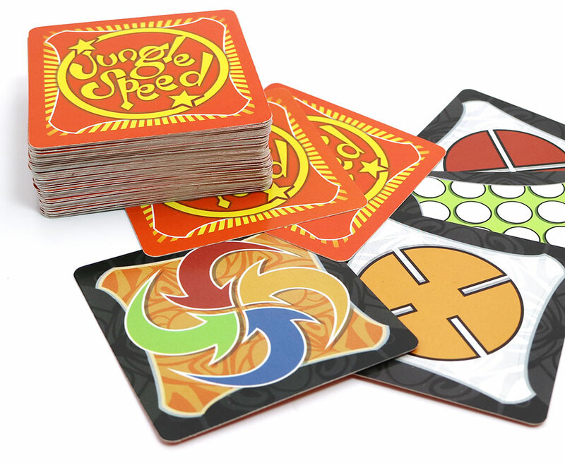 الأسبانية والإنجليزية الغابة ألعاب المجلس البني الخشب رمز تشغيل سريع زوج سرعة الغابات للأطفال الأسرة حفلة اللعب بطاقات الجدول لعبة