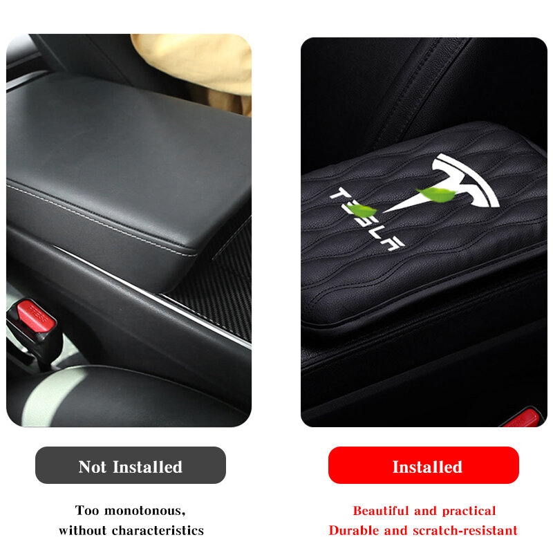 Para tesla model 3 2022 acessórios do carro caixa de apoio braço almofada caixa almofada espuma protetora modelo y 2021 acessório