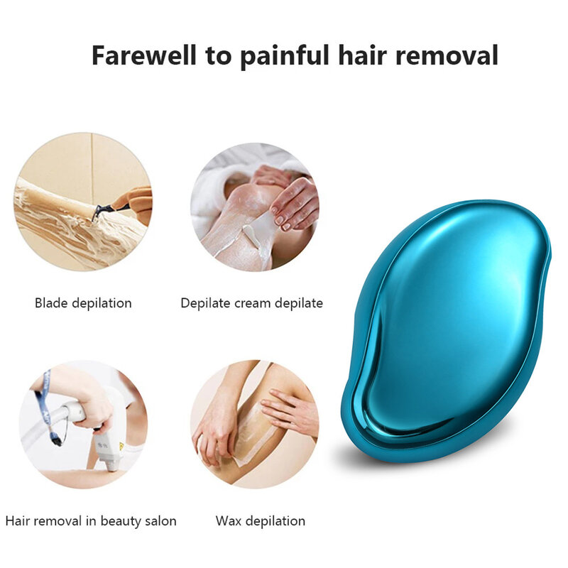 Remoção física do cabelo de cristal removedor de cabelo ferramentas de depilação de segurança reutilizável fácil limpo corpo perna beleza vidro clarear cabelo earaser