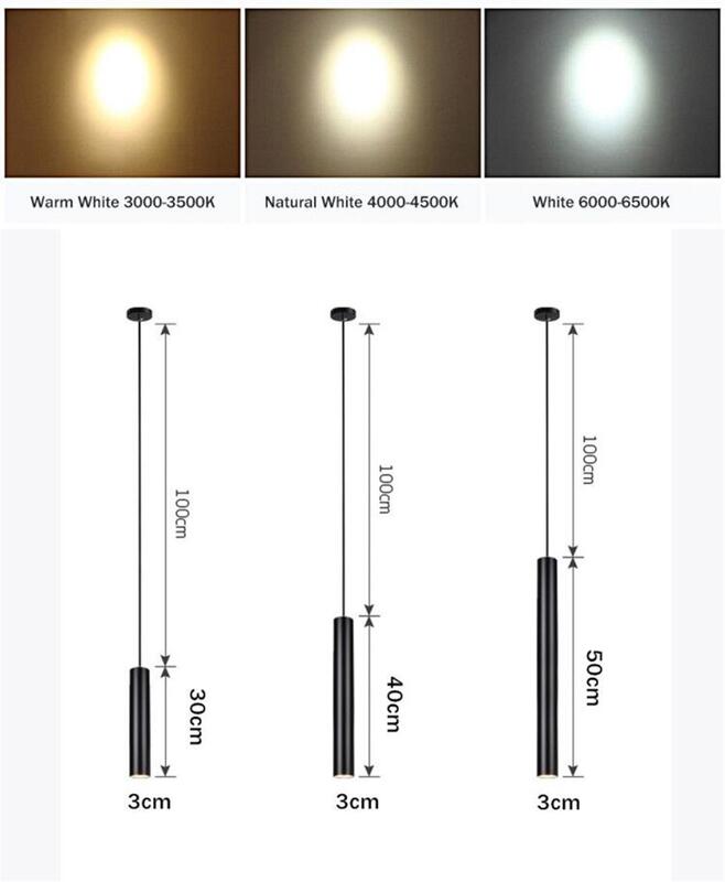 Nordic Long Tube Pendant Lights Length Adjustable Kitchen Island Dining Room Shop Bar Decoration Cylinder Pipe LED Hanging Lamp
