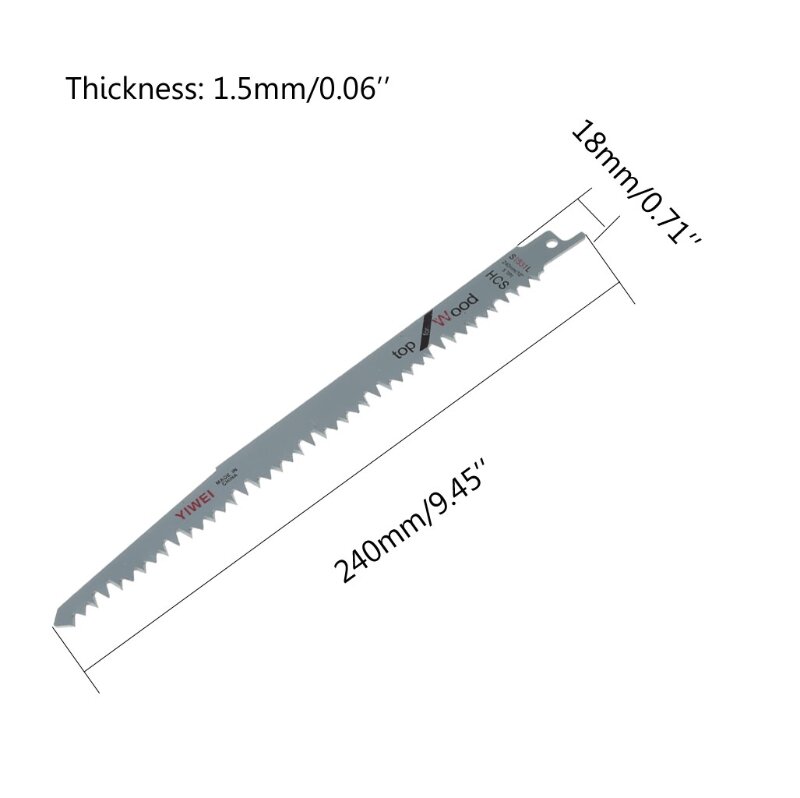 5 Pcs 240mm High Carbon Steel Reciprocating   Sabre For Wood