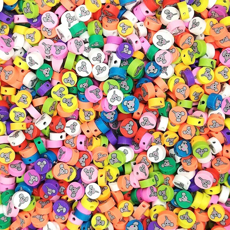 다채로운 과일 스마일 부드러운 도자기 페르시 어린이 DIY 수제 팔찌 목걸이 액세서리 보석 도매 Abalorios