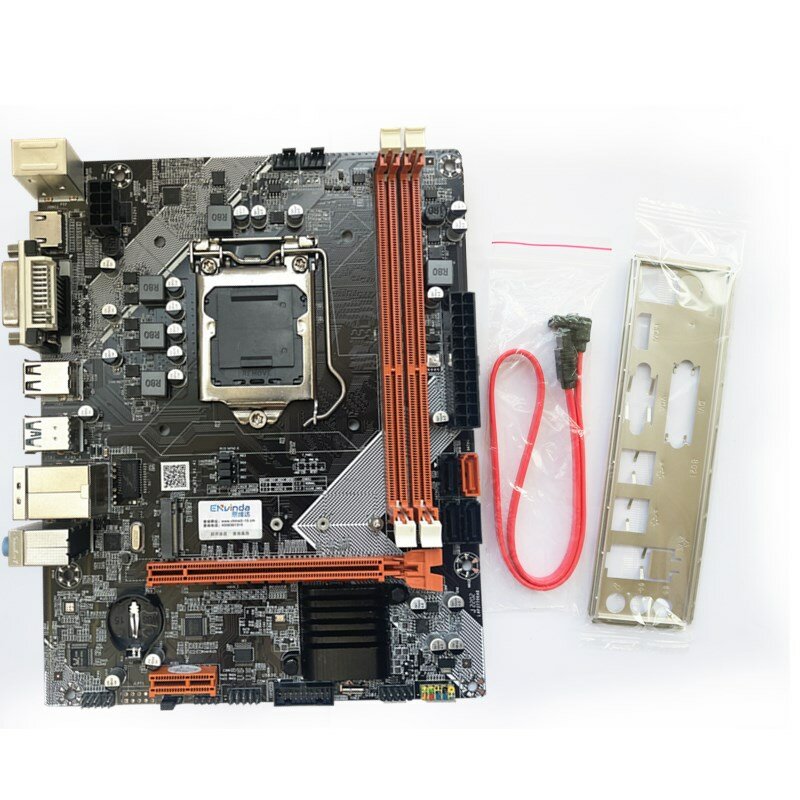 ENVINDA B75 M-ATX Motherboard untuk Intel LGA 1155 I3 I5 I7 E3 DDR3 1333/1600MHz 16GB SATA3.0 USB 3.0 PCI-E VGA HDMI GAME LGA1155