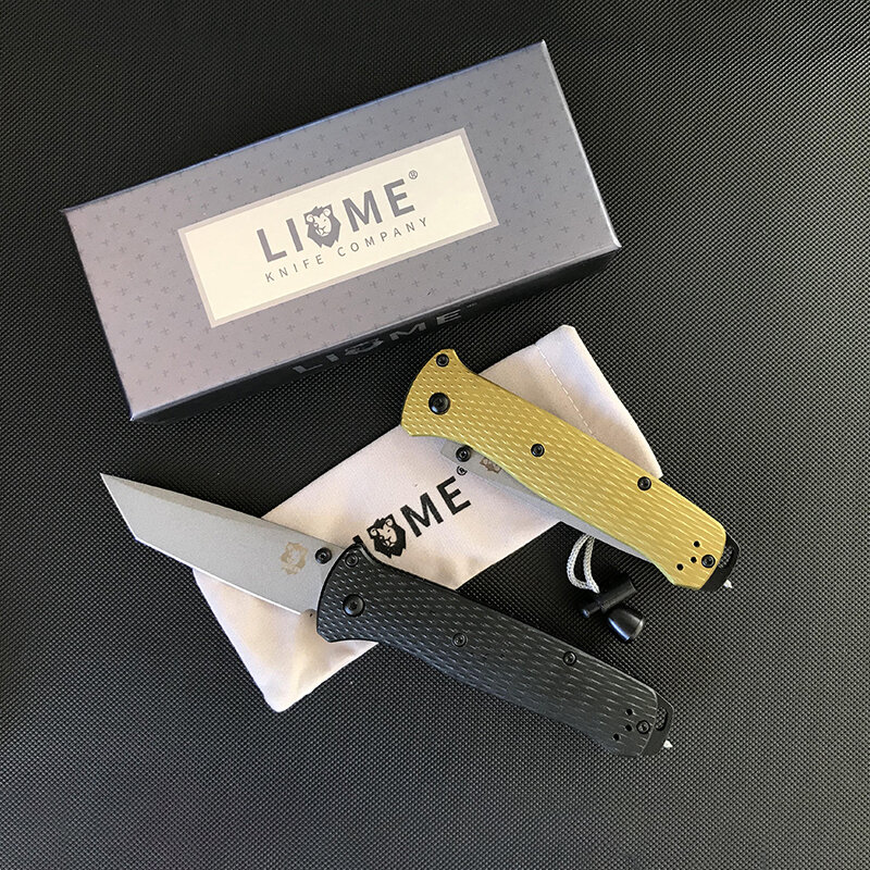 Uchwyt aluminiowy Liome 537 osi kieszonkowy składany nóż odkryty wielofunkcyjny Saber Camping Survival taktyczne noże bezpieczeństwa