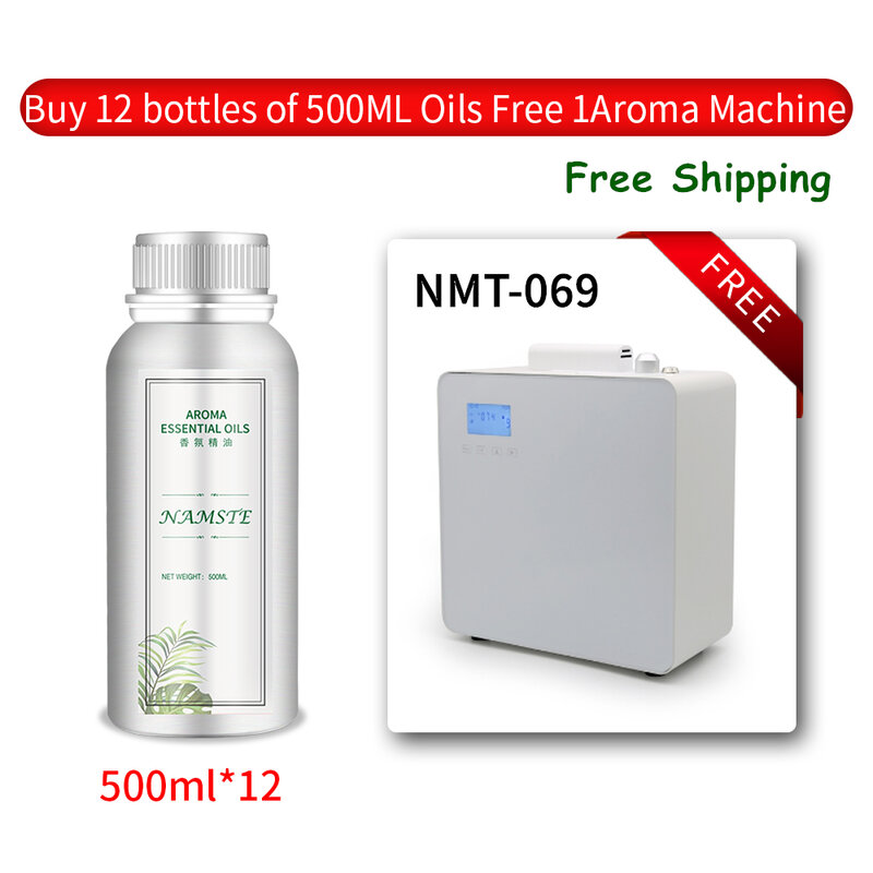 Nmt 069 500ml aroma difusor máquina ionizador de ar difusor de óleo essencial perfume purificador de ar para casa shoppings hotéis
