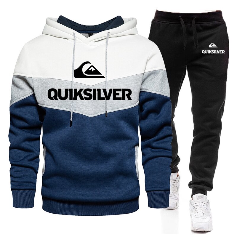 2022 Quiksilver Man Hooded Sweatshirt And Pants On The Black Trail A Fall Winter Clothing Set