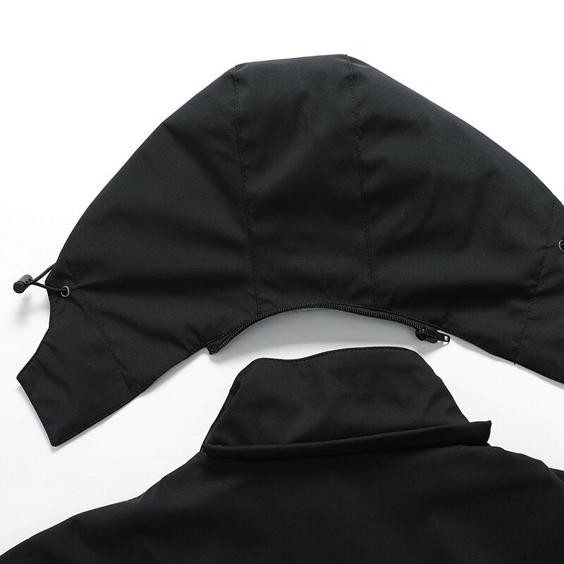 LNGXO – veste de randonnée coupe-vent à capuche pour hommes, vêtements d'extérieur, manteaux imperméables, vestes de course de Camping