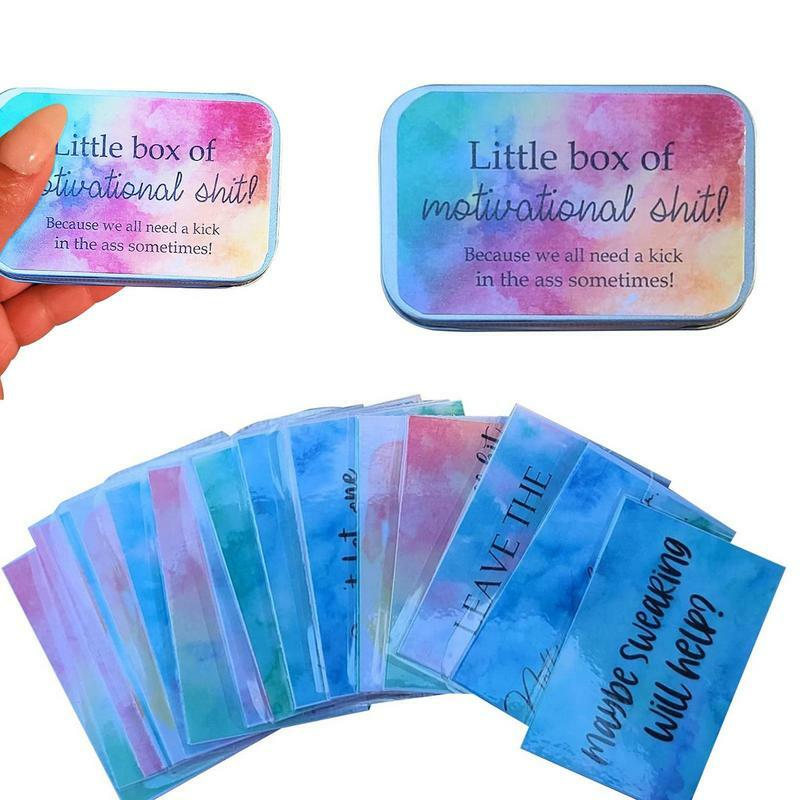 Piccola scatola di carte motivazionali divertenti carte motivazionali regalo divertenti carte motivazionali carta di affermazione regalo 20 pezzi carte piccola scatola