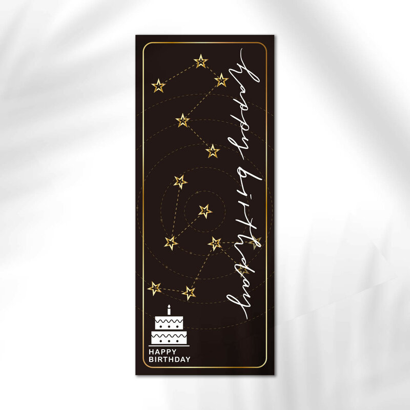 50-100 Buah Stiker Selamat Ulang Tahun Label Segel untuk Paket Kotak Hadiah Dekorasi Pesta Usaha Kecil 6X15Cm Stiker Persegi Panjang Lucu