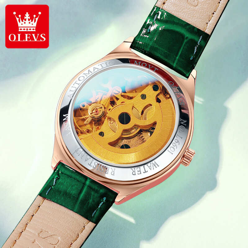 OLEVS Corium สายนาฬิกาผู้หญิงนาฬิกาข้อมือนาฬิกากันน้ำอัตโนมัติสไตล์ร้อนคุณภาพดีนาฬิกาผู้หญิงส่...
