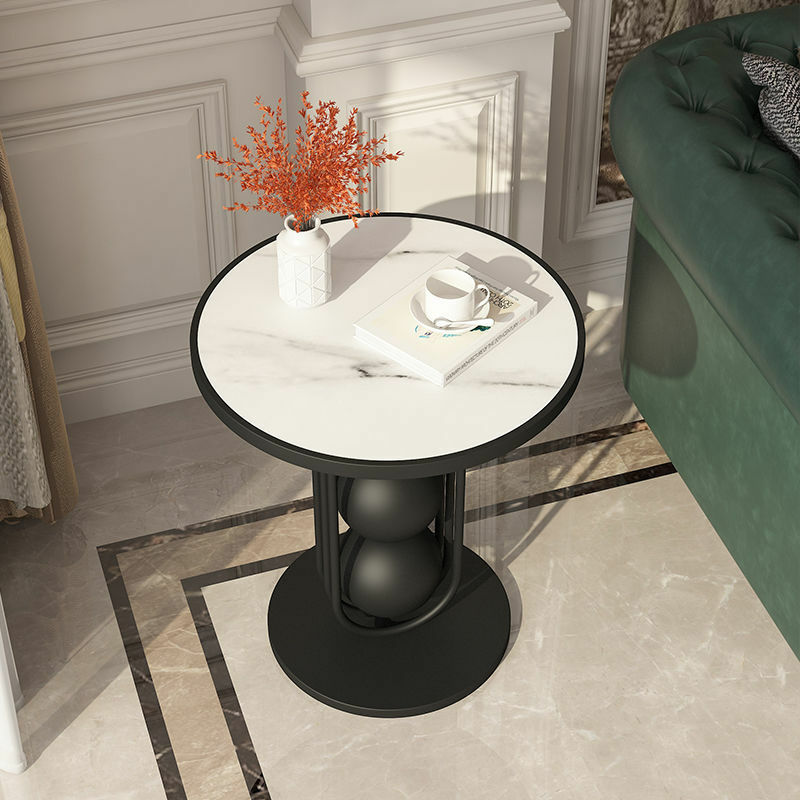 Tavolini da caffè in ardesia di design mobili da soggiorno moderno piccolo divano rotondo tavolino in marmo comodini creativi per camera da letto