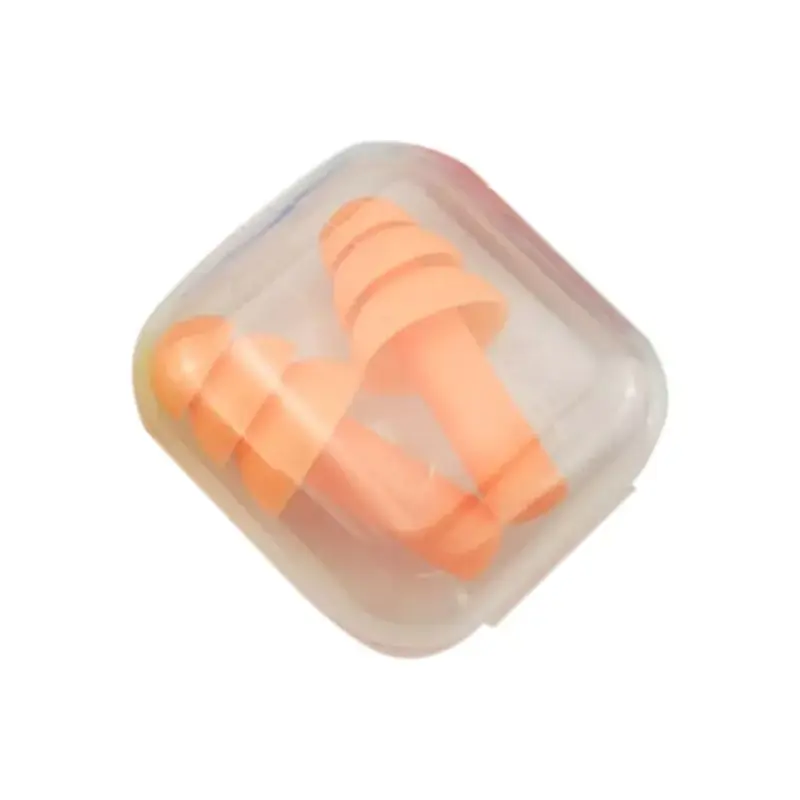 A pair earplugs Soft Silicone Ear Plugs Sound Insulation Ear Protection Earplugs Noise Reduction Sleeping Plugs with small box