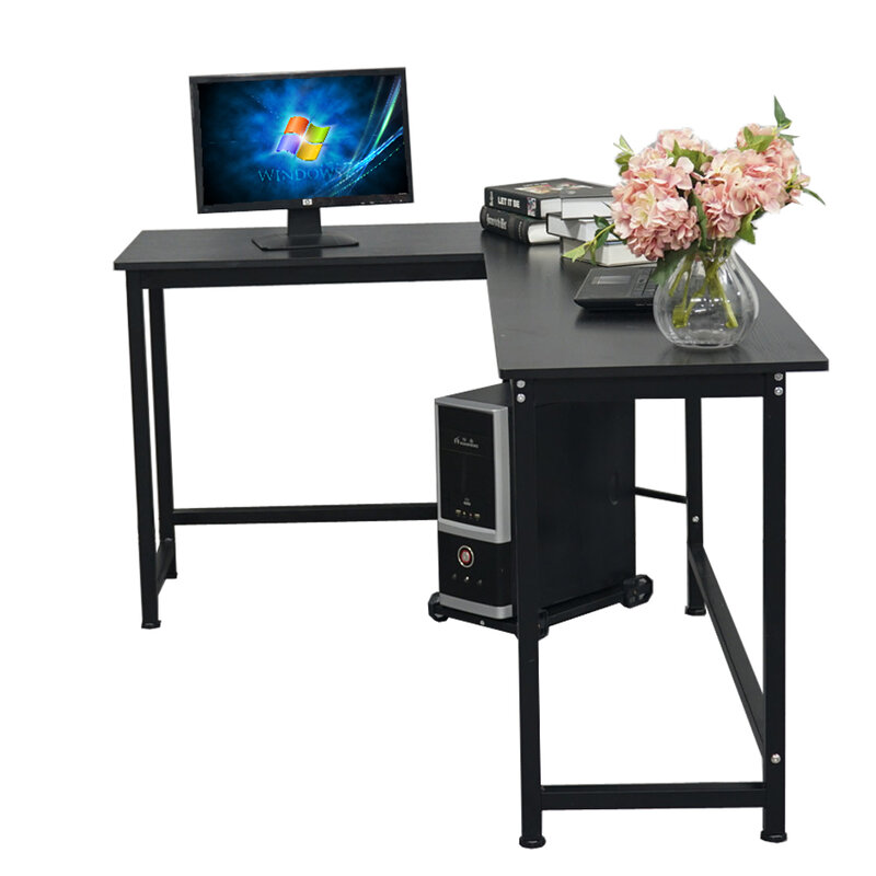 Two Colors L-ShapedL-Shaped Desktop Computer Desk  Computer Table PC Desk Rotating Corner Desk; Modern Office Study Workstation