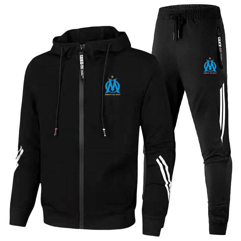 2023 Mens giacca con cappuccio tuta DROIT AU ma Marseille tuta abbigliamento sportivo giacche + pantaloni 2 pezzi tuta da Jogging maglione Set più nuovo Logo
