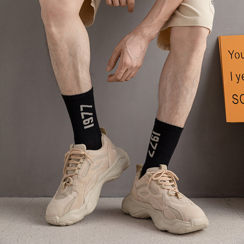 Новые носки мужские и женские весенние и осенние модные носки в стиле хип-хоп, мужские носки 1977 года, спортивные носки для отдыха на скейтбор...