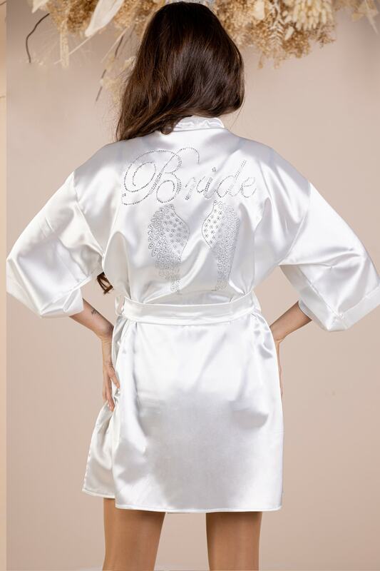 Dressing Gown Angel Wing embroidery Bride