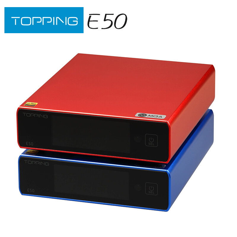 TOPPING-decodificador E50 MQA DAC ES9068AS, 32 bits/768kHz, DSD512, DAC con Control remoto, el mejor DAC para TOPPING L50