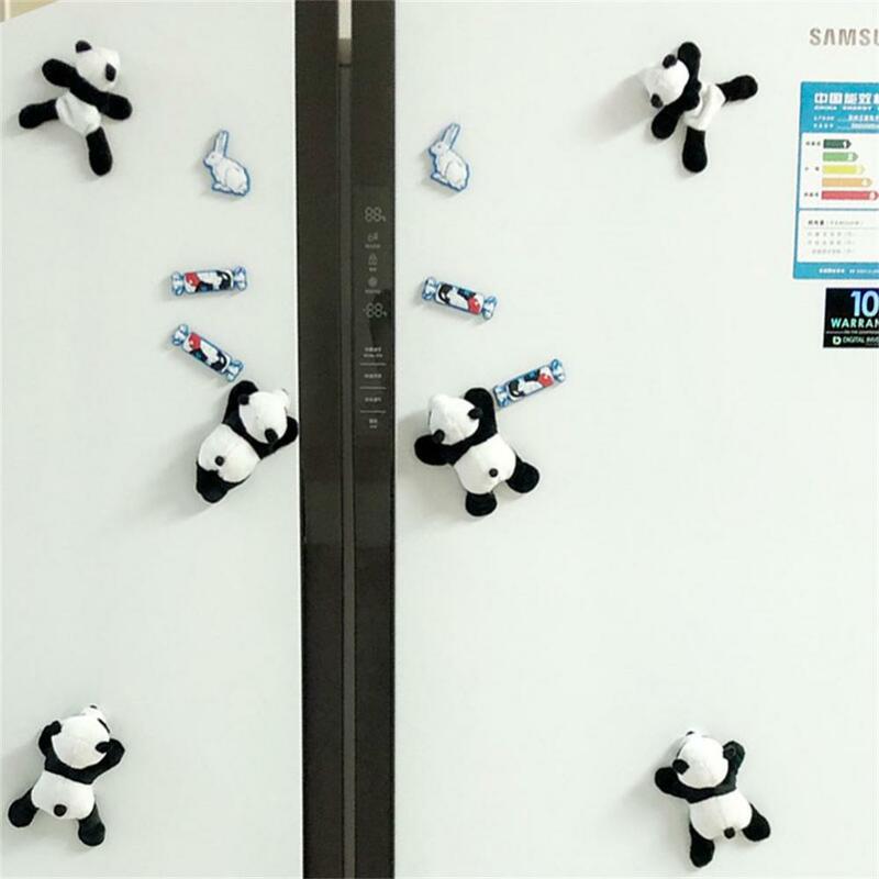 Home Decor Lembrança Macio Bonito Adesivos De Parede Frigorífico Festival Presentes Conveniente Panda Frigorífico Adesivo Casa Decoração Dos Desenhos Animados