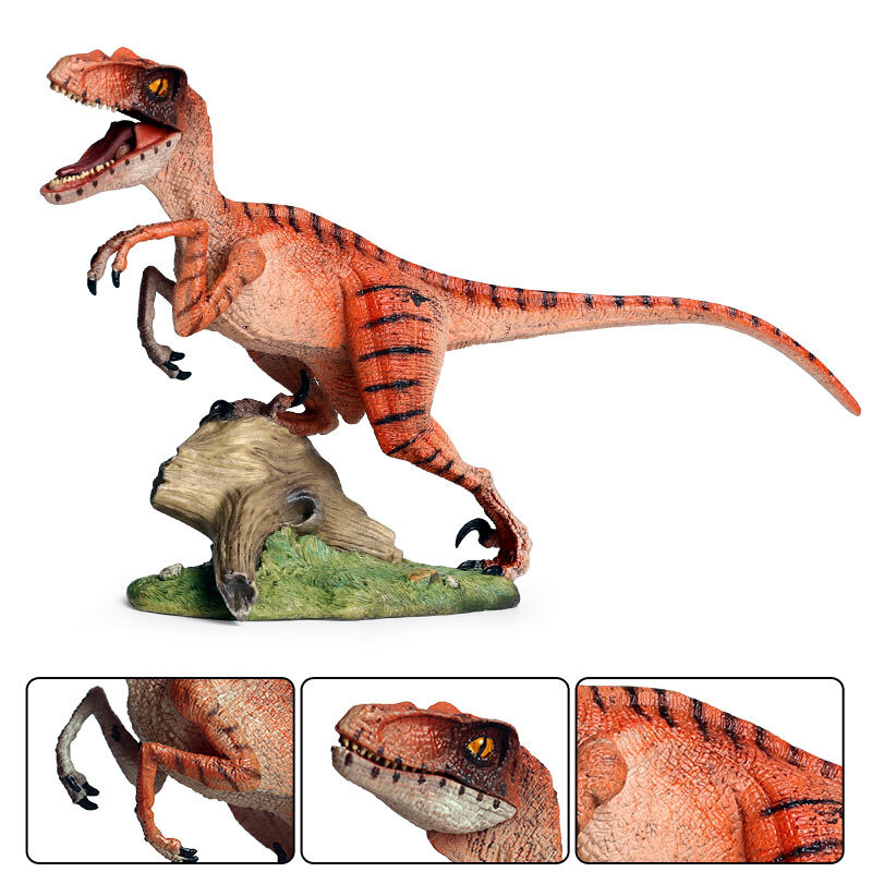 Novo brinquedo de ação figura animal selvagem dinossauro estatuetas velociraptor carnotaurus simulação pvc modelo sólido criança brinquedos educativos