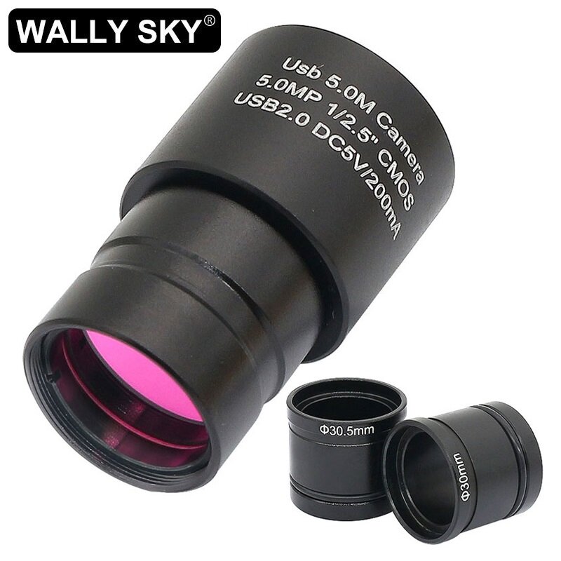USB-Kamera für Mikroskop 5mp HD cmos digitales Okular mit 30mm und 30,5mm Ring adapter Bildaufnahme aufnahme