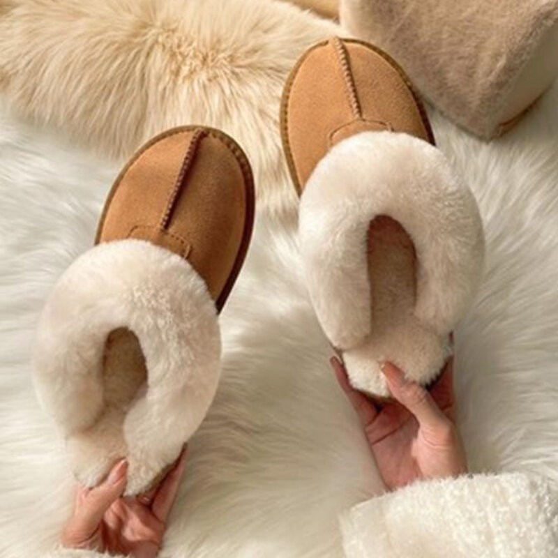 Sandal Wanita Merek Desainer Sepatu Hangat Mewah Musim Dingin Uniseks Sepatu Kasual Flip Flop Dalam Ruangan Luar Ruangan Zapatos De Mujer Uggs