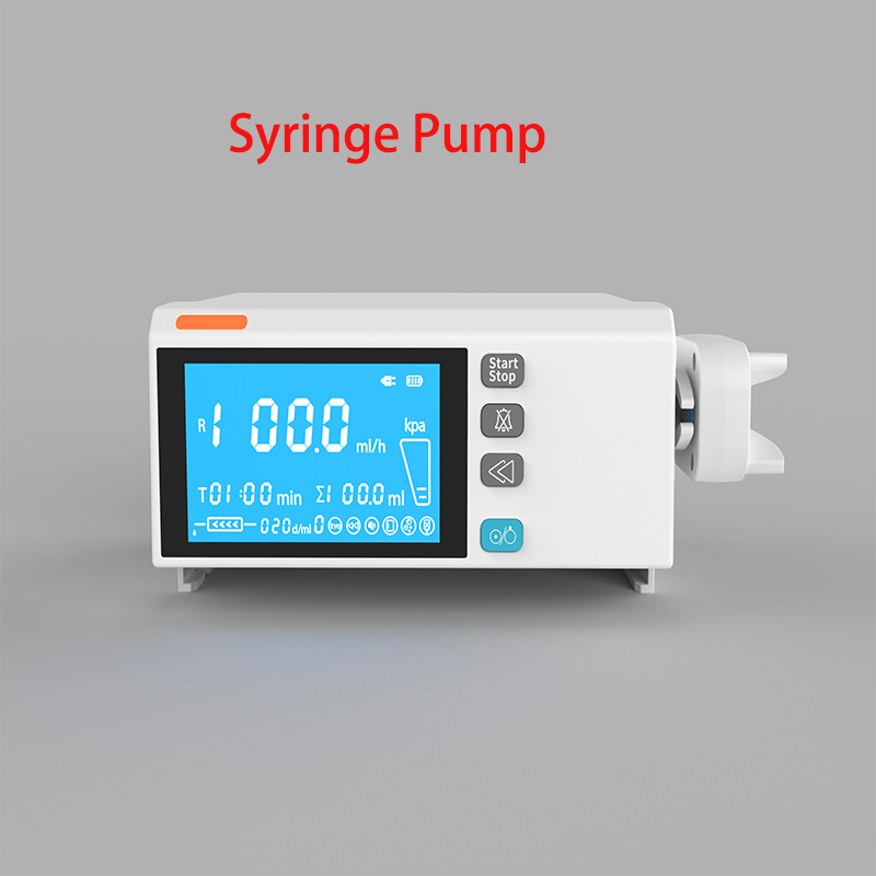 4.3 Inch Touch Screen Stackable Type Human or Veterinary Use Syringe Pump Infusion  LCD Real-time Alarm Transfusion